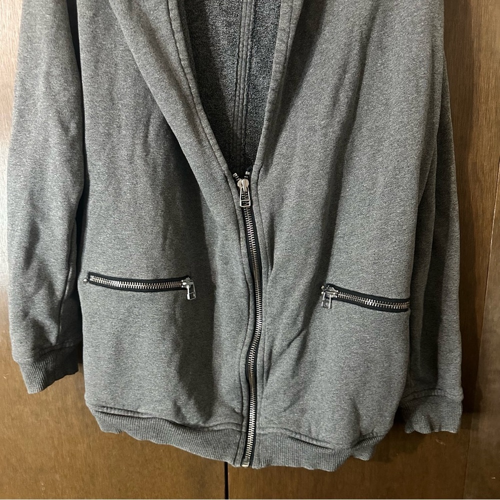 Aritzia Wilfred Free Grey Cocoon Rousseau Sweater Women Speckled Grey Cotton M - Picture 4 of 10